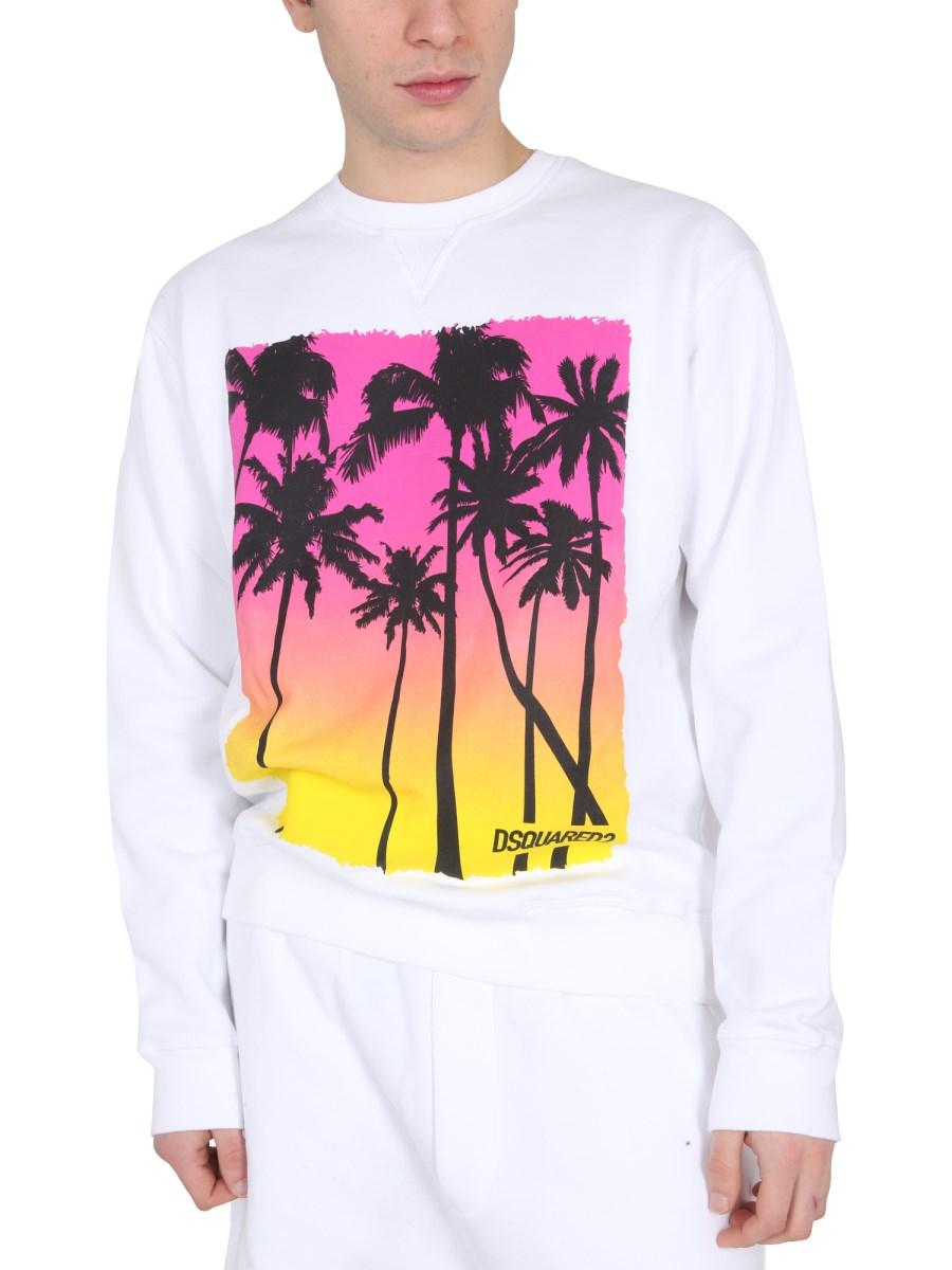 DSQUARED MAGLIA GIROCOLLO IN COTONE