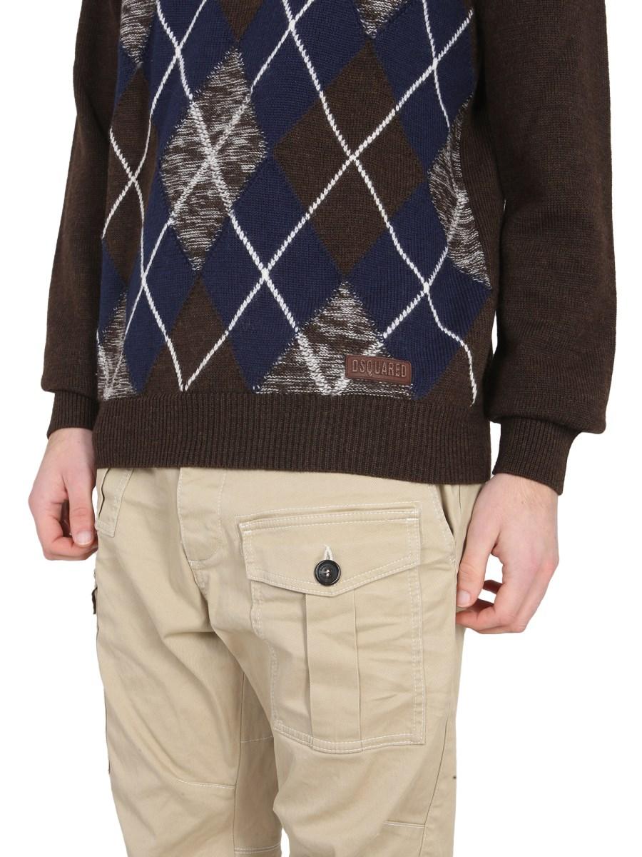 DSQUARED MAGLIA GIROCOLLO IN LANA