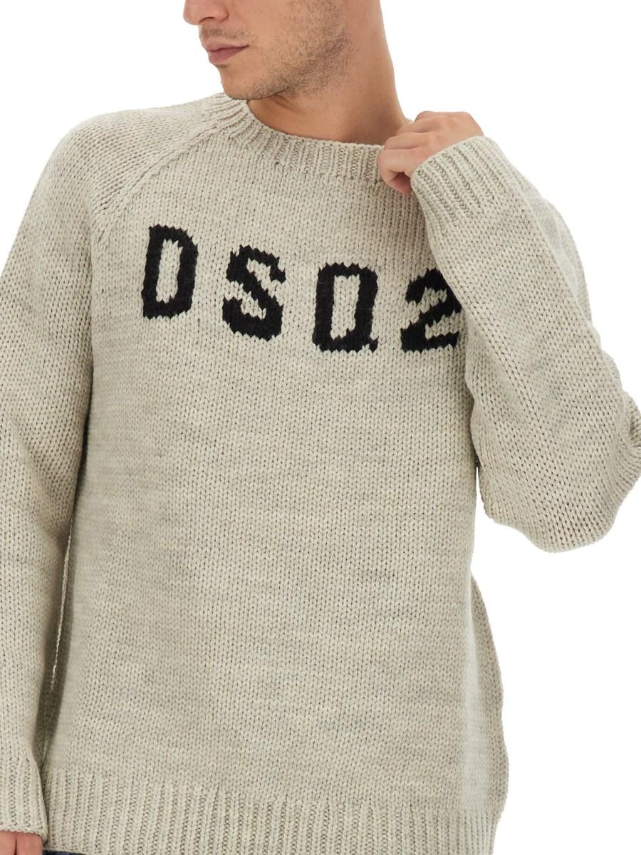 DSQUARED MAGLIA IN LANA CON LOGO