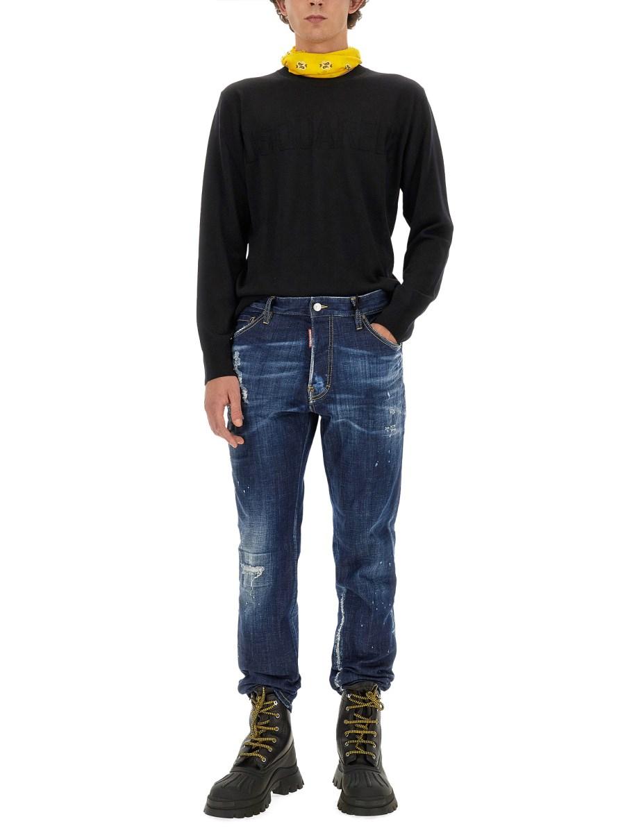 DSQUARED MAGLIA IN LANA CON LOGO