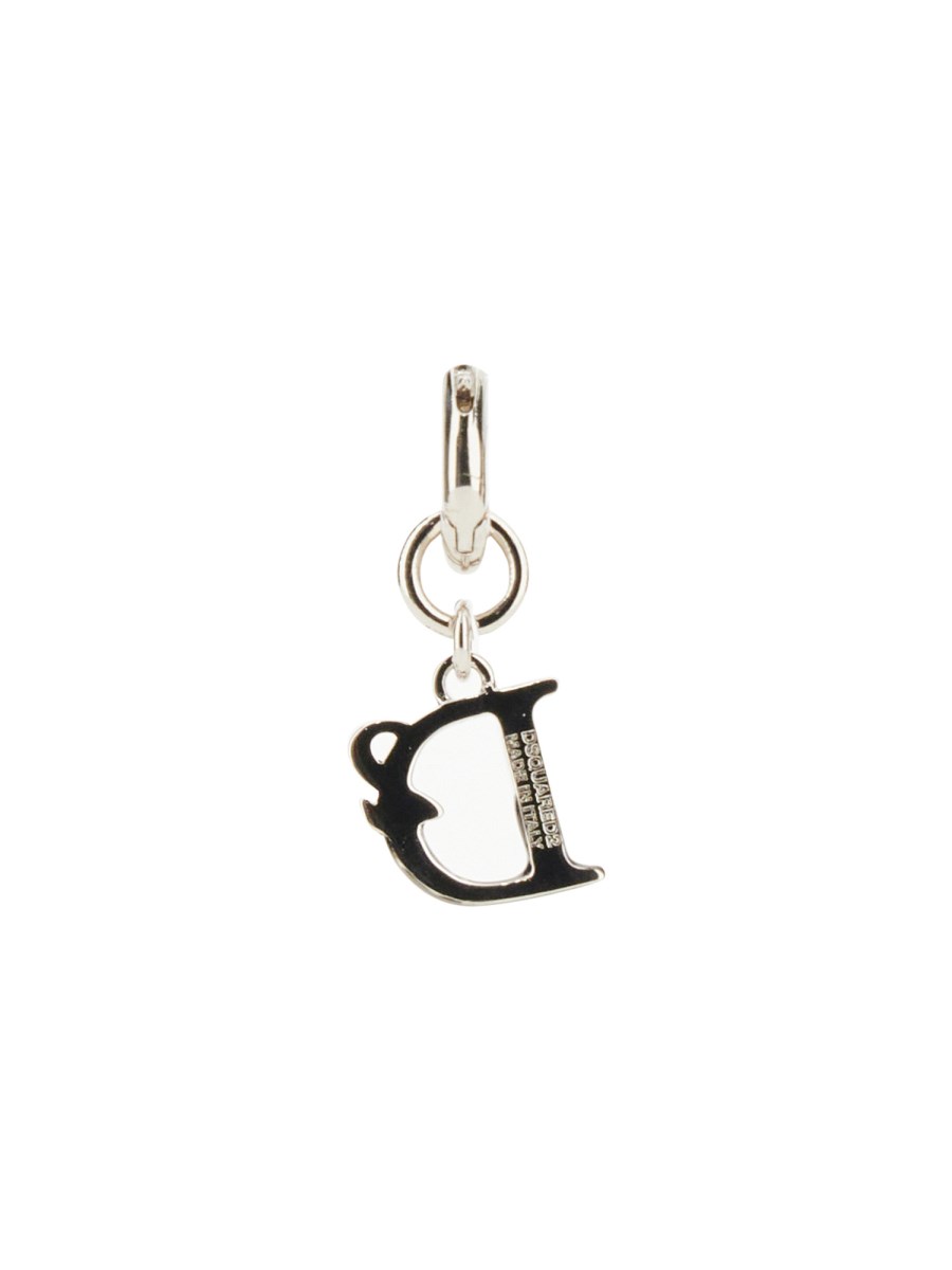 DSQUARED ORECCHINO IN OTTONE CON LOGO