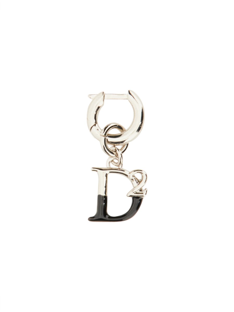 DSQUARED ORECCHINO IN OTTONE CON LOGO