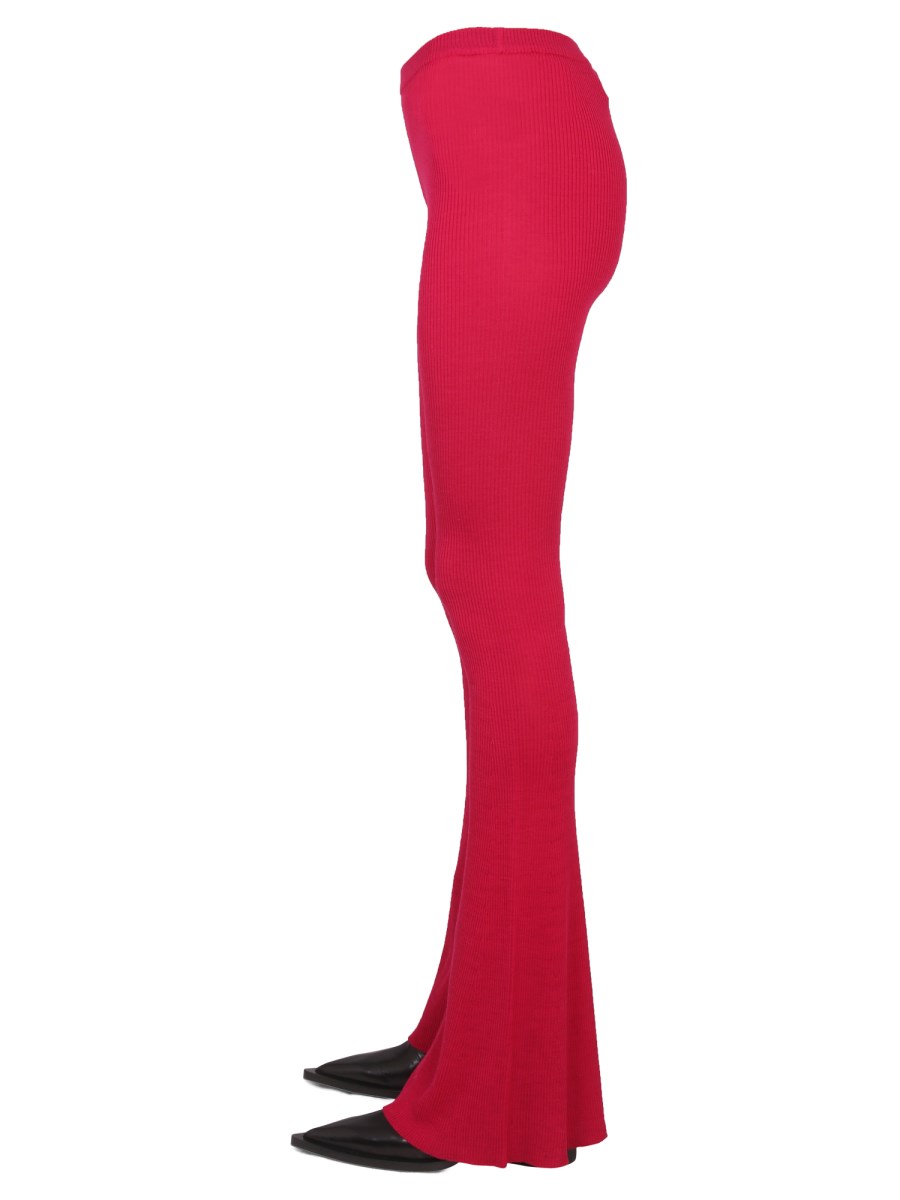 DSQUARED PANTALONE FLARE A COSTE IN LANA VERGINE