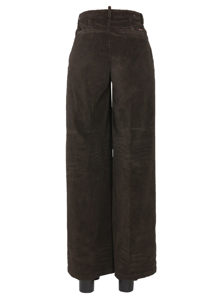 DSQUARED PANTALONE WIDE LEG A COSTE