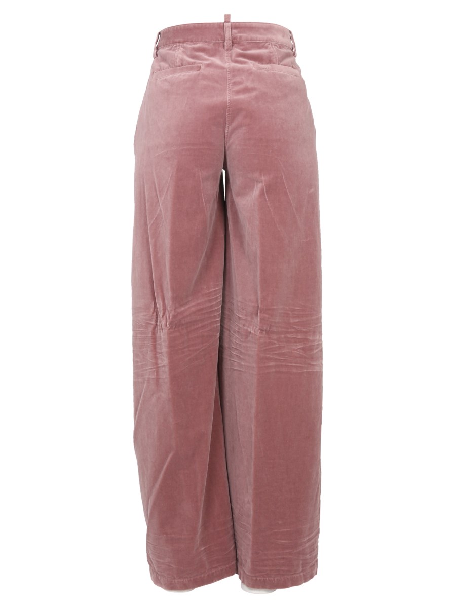DSQUARED PANTALONE WIDE LEG A COSTE