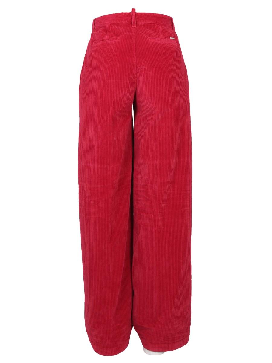 DSQUARED PANTALONE WIDE LEG A COSTE