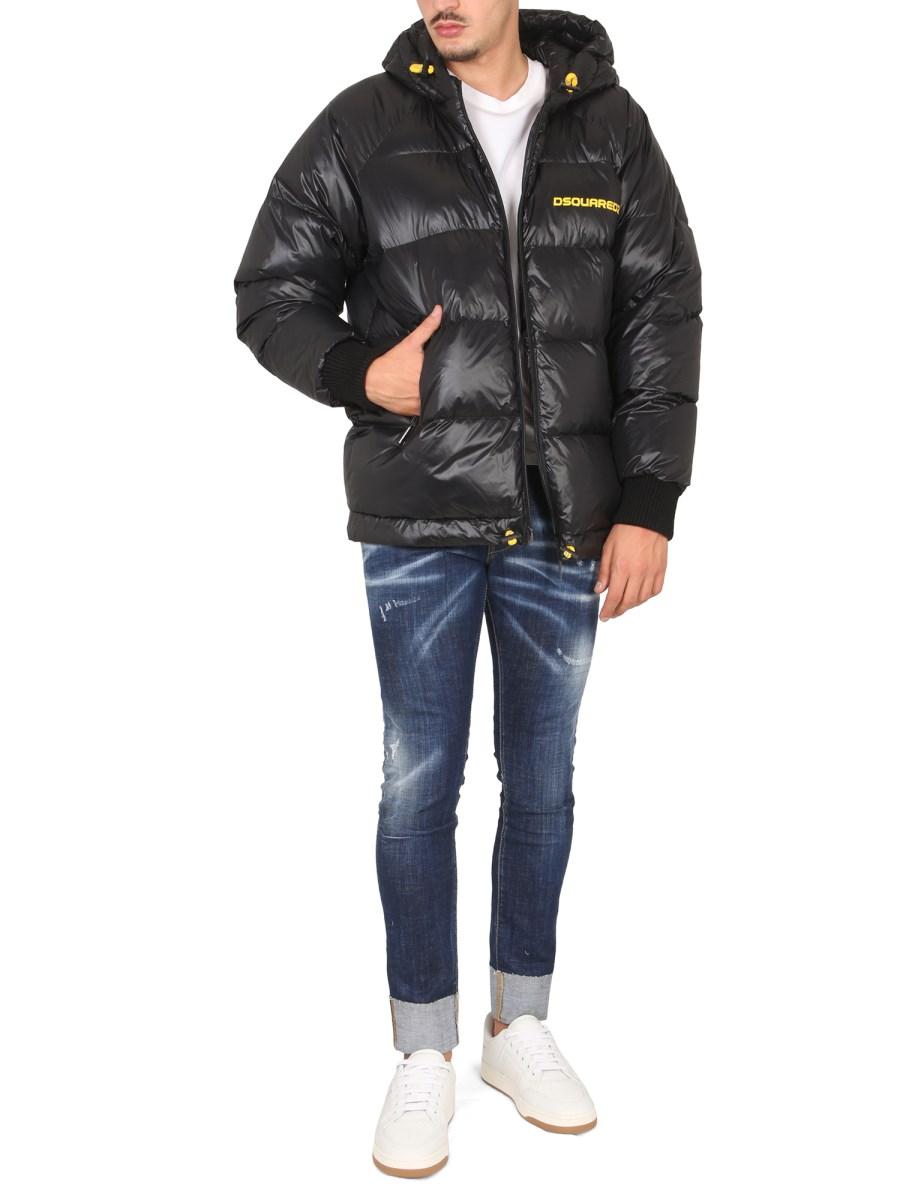 DSQUARED PIUMINO CON STAMPA LOGO IN NYLON