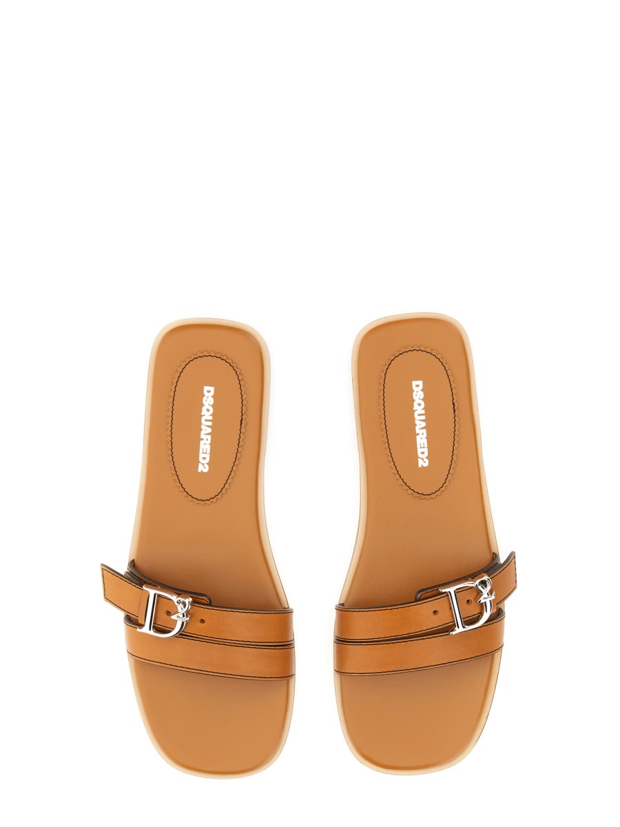 DSQUARED SANDALO D2 STATEMENT IN PELLE