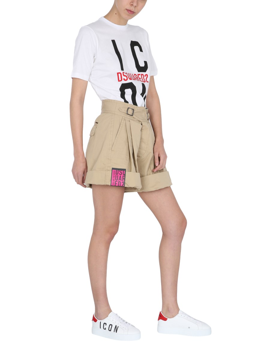 DSQUARED SHORTS CARGO IN COTONE