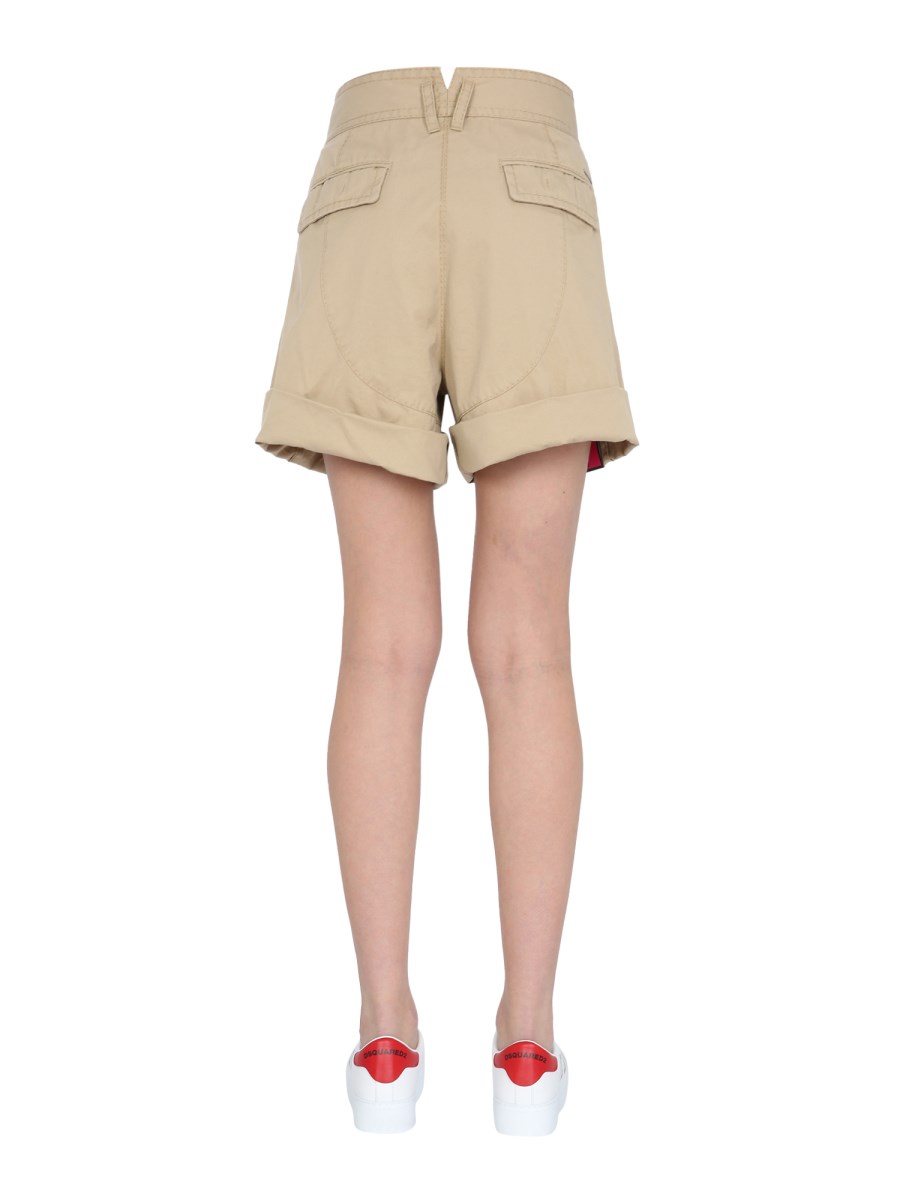 DSQUARED SHORTS CARGO IN COTONE