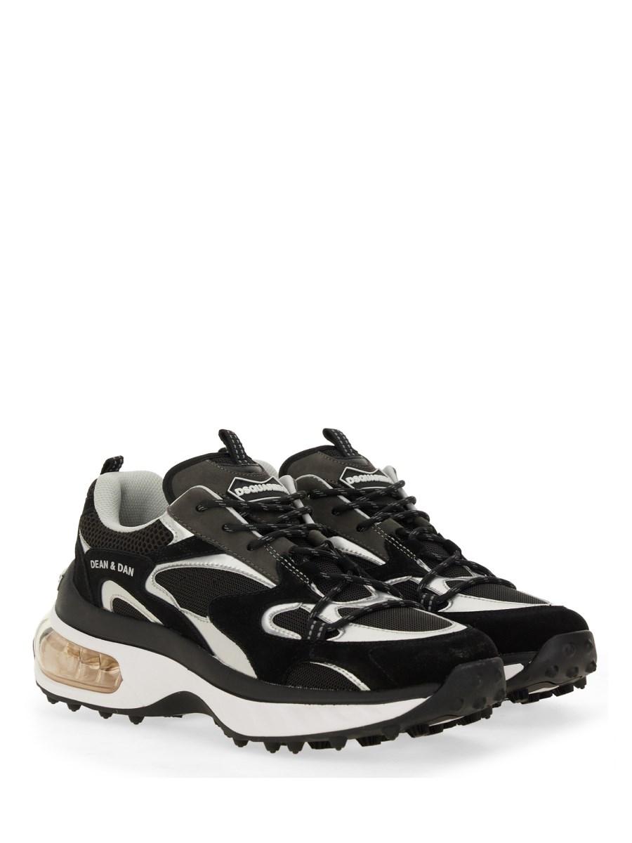 DSQUARED SNEAKER "BUBBLE" IN PELLE E TESSUTO TECNICO
