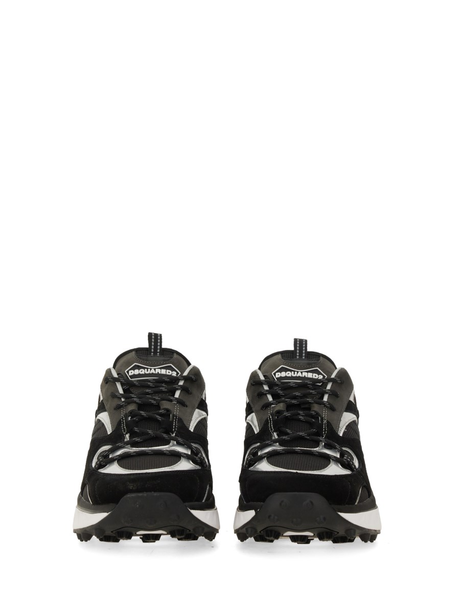 DSQUARED SNEAKER "BUBBLE" IN PELLE E TESSUTO TECNICO