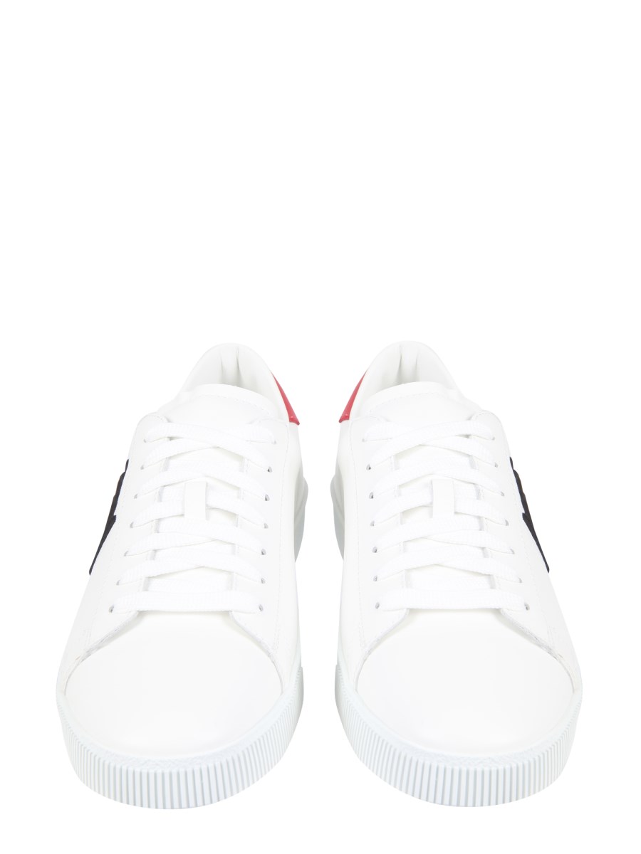 DSQUARED SNEAKER IN PELLE CON RICAMO LOGO ICON