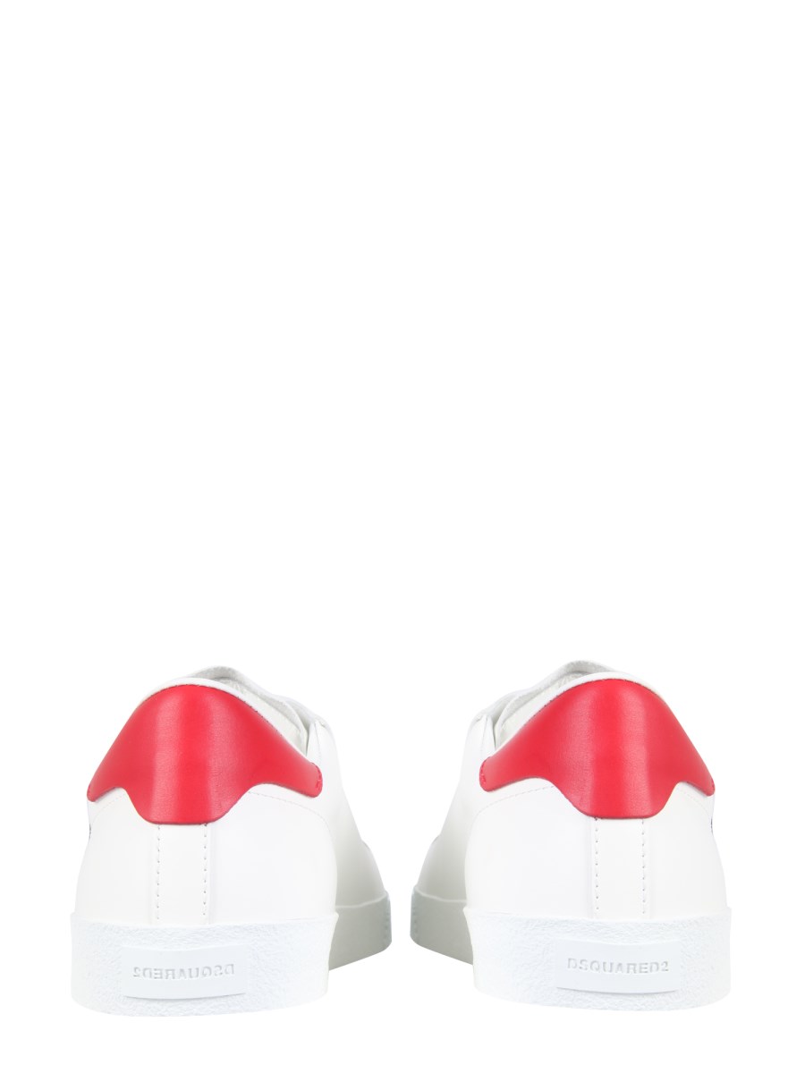 DSQUARED SNEAKER IN PELLE CON RICAMO LOGO ICON