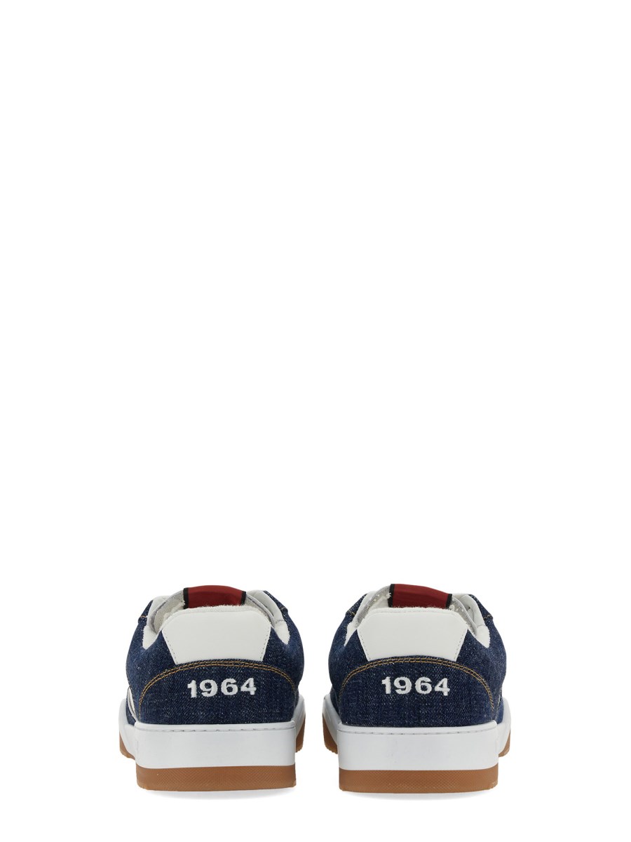 DSQUARED SNEAKER "SPIKER" IN DENIM E PELLE