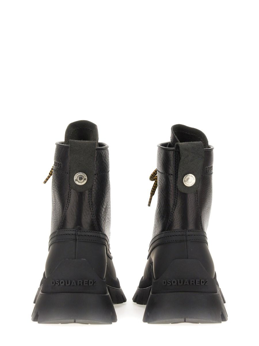 DSQUARED STIVALE CANADIAN IN PELLE