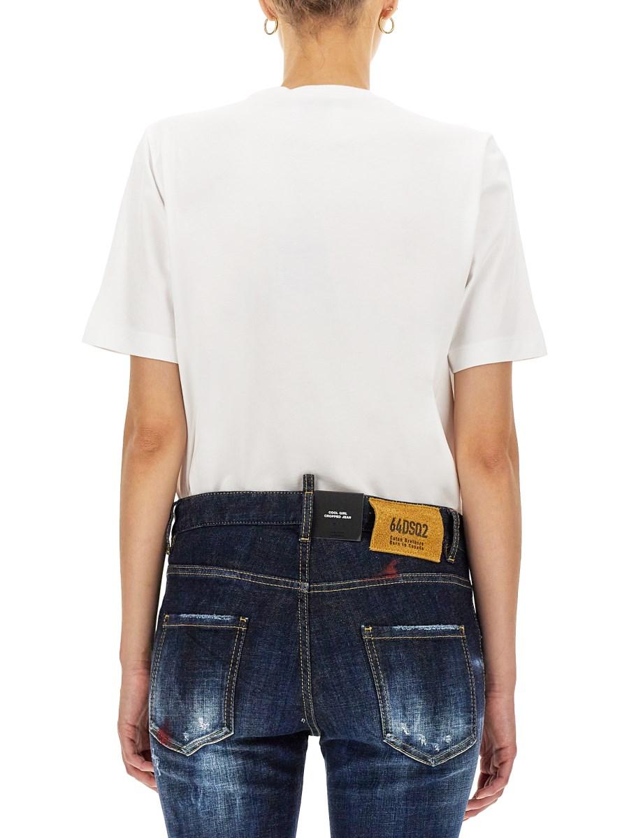 DSQUARED T-SHIRT "CATEN TRIP RANNY" IN COTONE