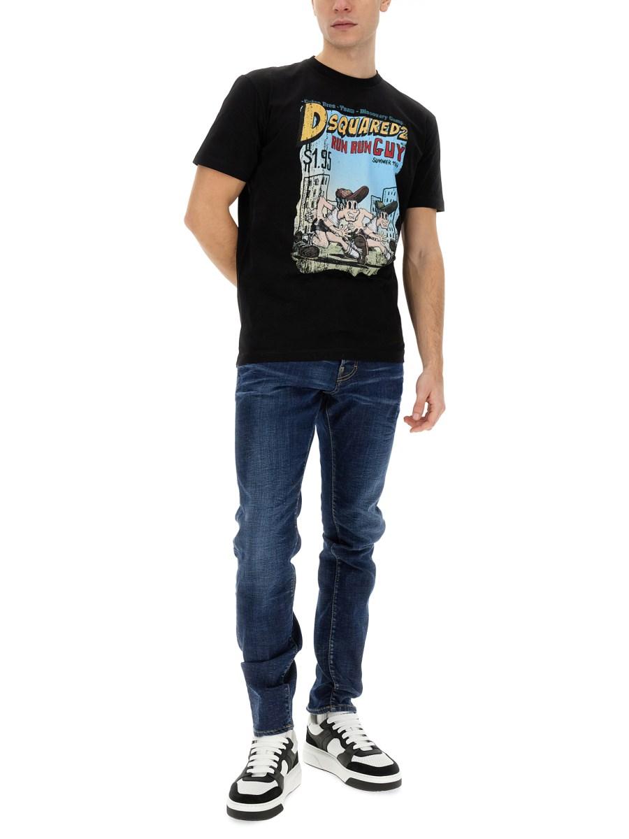 DSQUARED T-SHIRT CON STAMPA