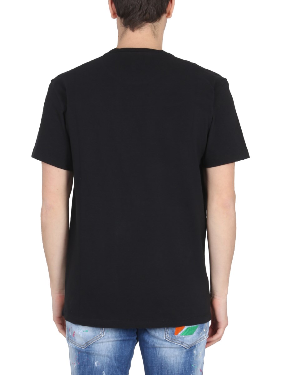 DSQUARED T-SHIRT CON STAMPA LOGO IN COTONE
