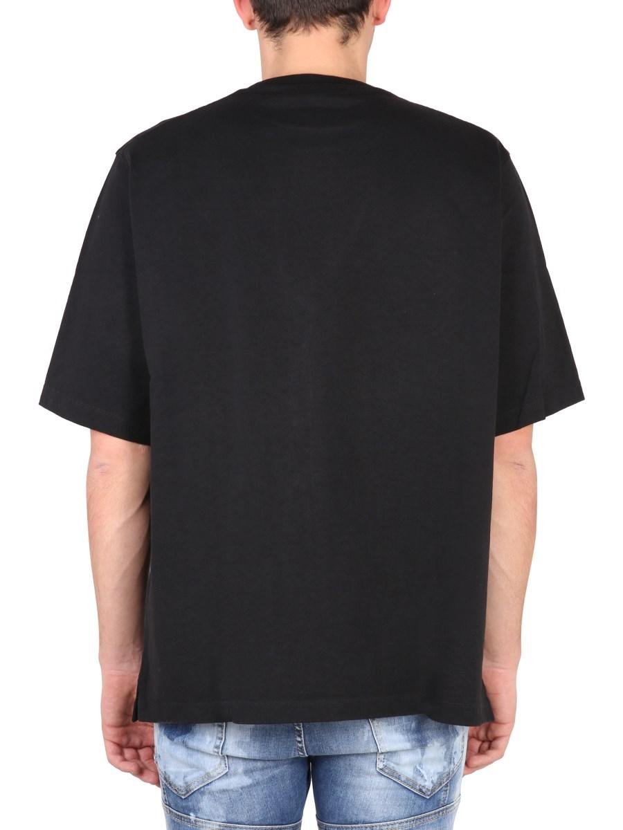 DSQUARED T-SHIRT D2 SURF BOARD SKATER IN COTONE
