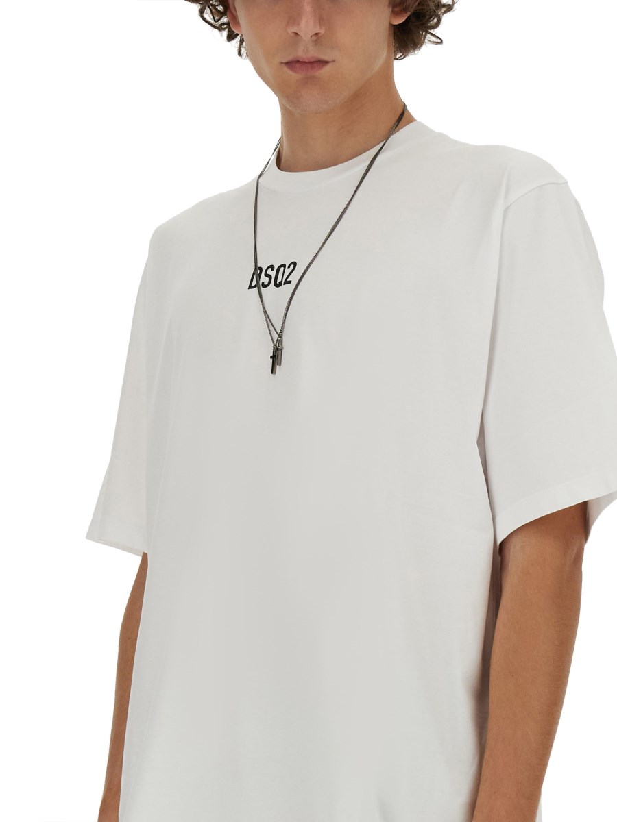 DSQUARED T-SHIRT DSQ2 LOOSE FIT IN JERSEY COTONE