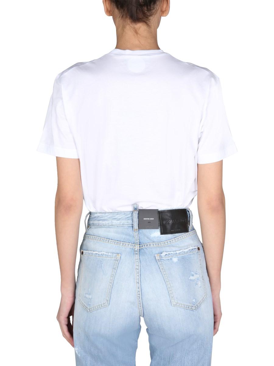 DSQUARED T-SHIRT "GIANT BRO" IN JERSEY DI COTONE