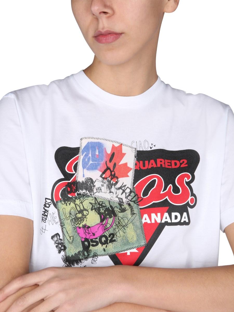 DSQUARED T-SHIRT "GIANT BRO" IN JERSEY DI COTONE