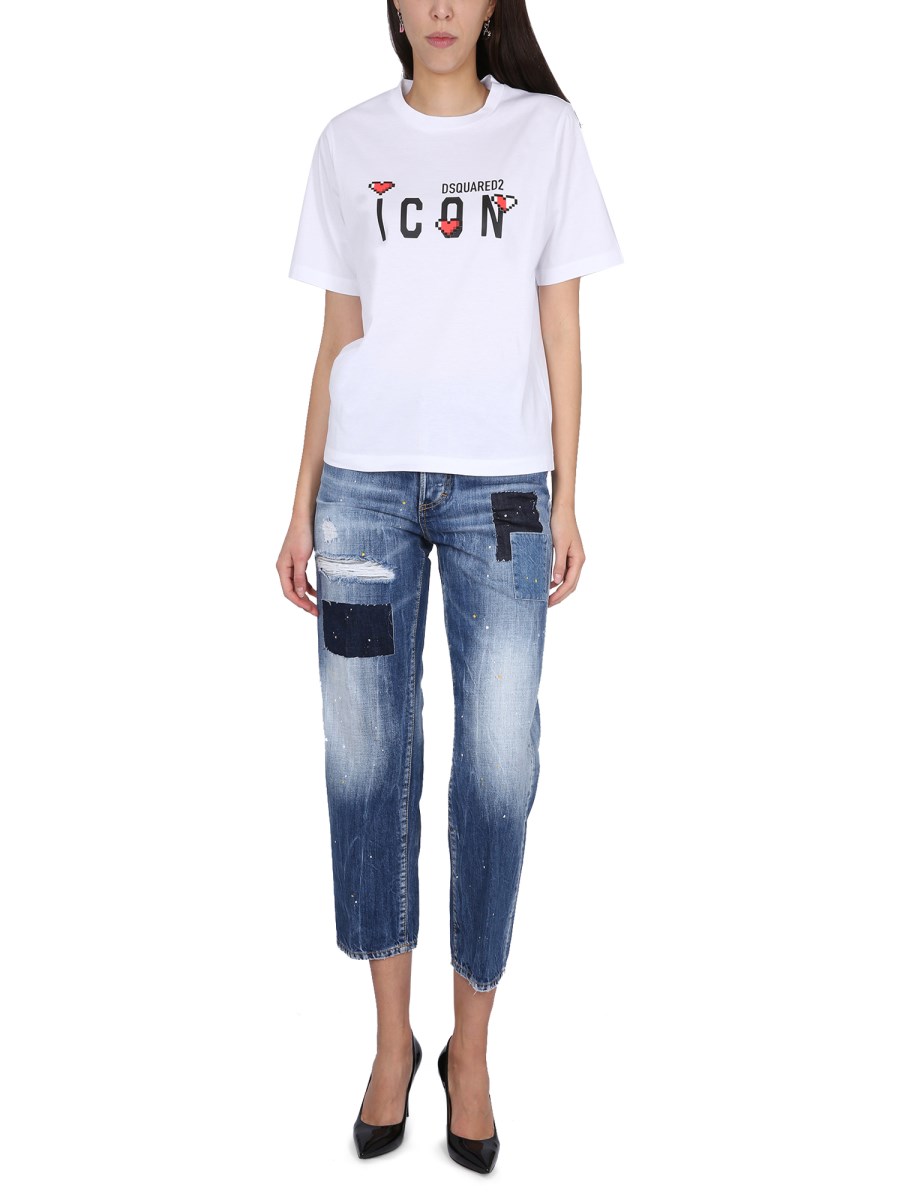 DSQUARED T-SHIRT ICON GAME LOVER