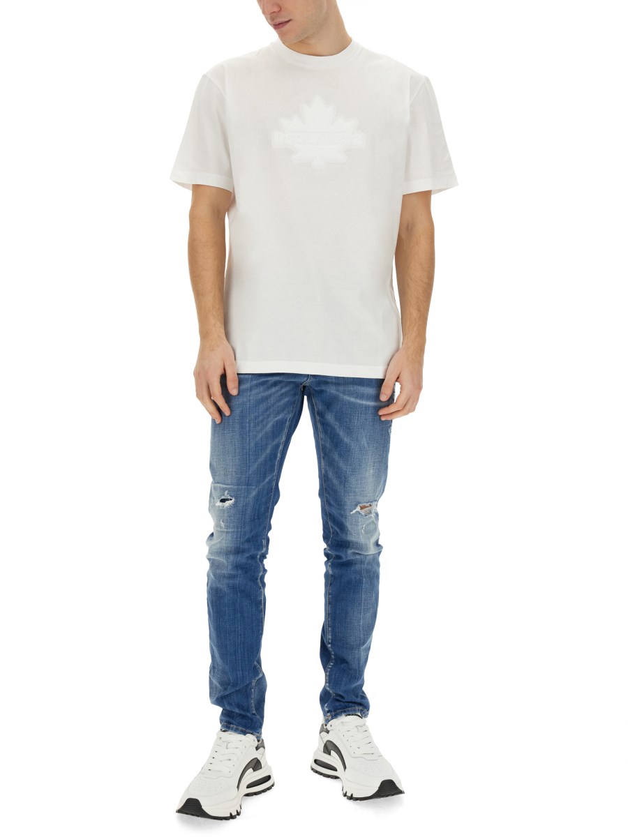 DSQUARED T-SHIRT IN COTONE CON LOGO