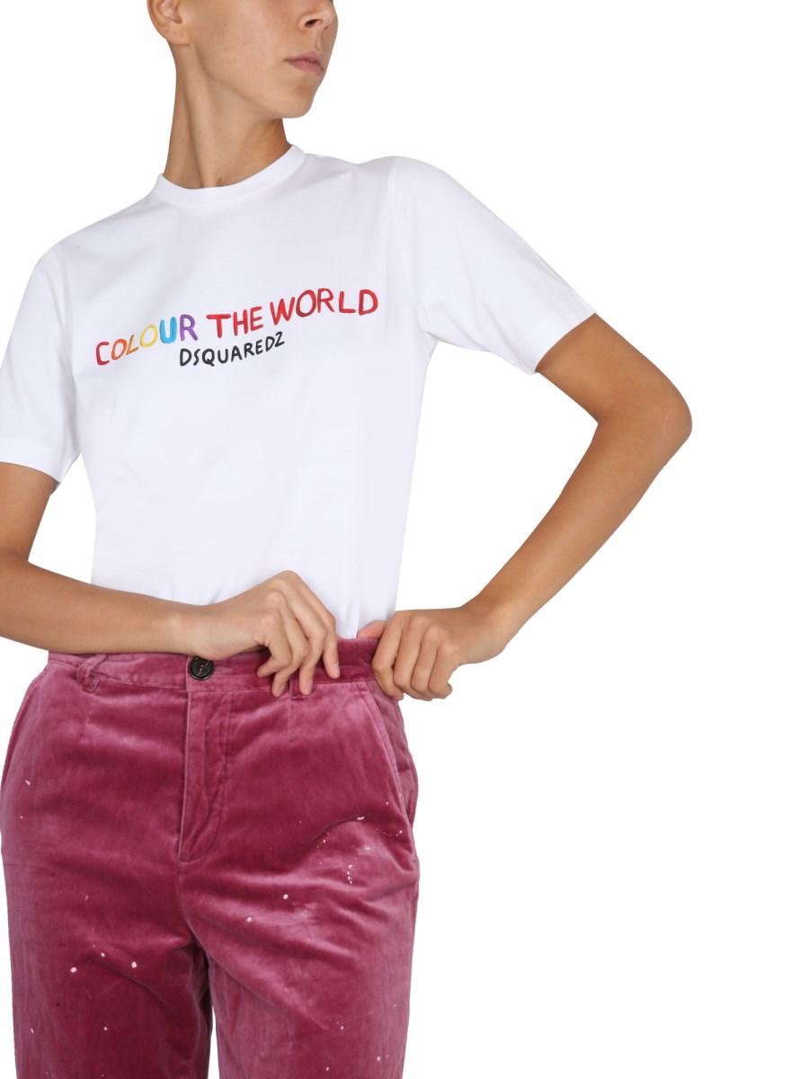 DSQUARED T-SHIRT IN COTONE CON LOGO
