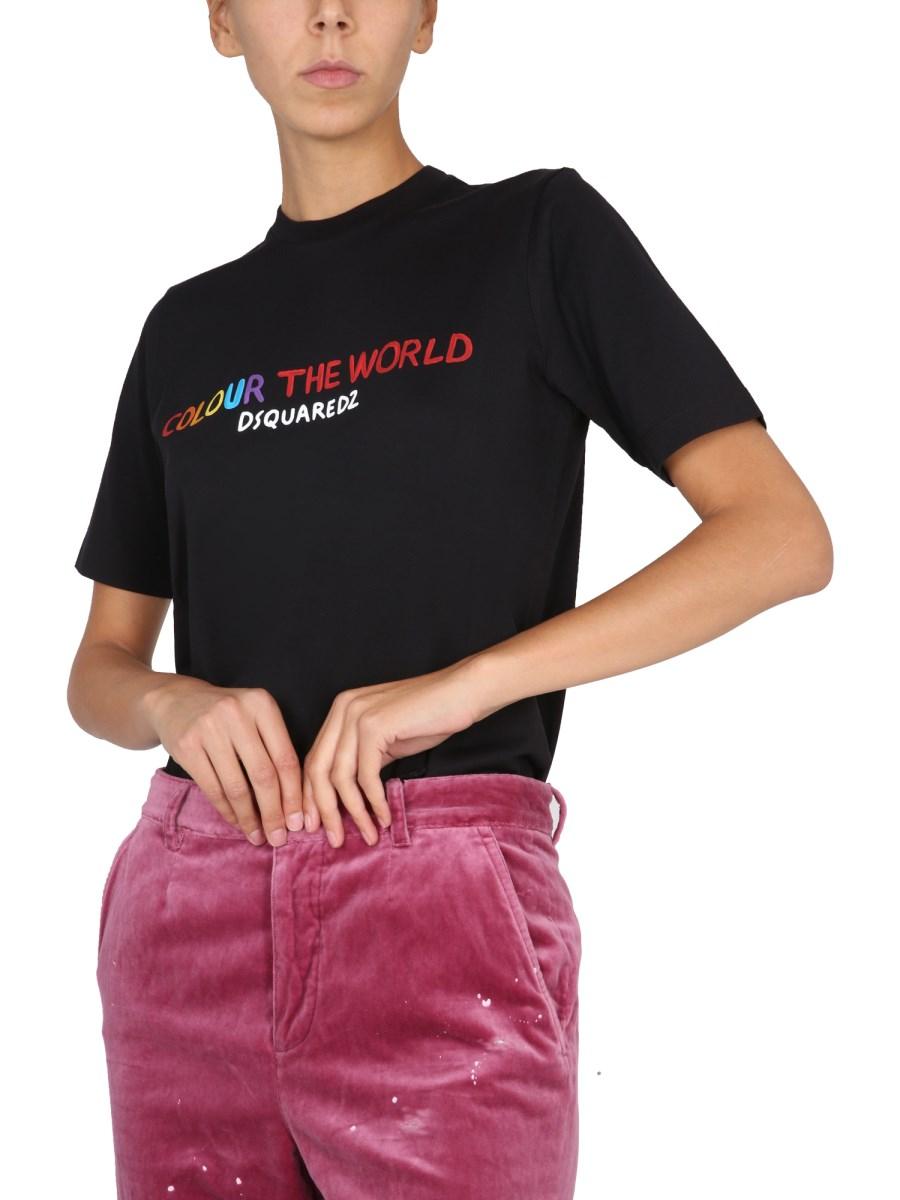 DSQUARED T-SHIRT IN COTONE CON LOGO
