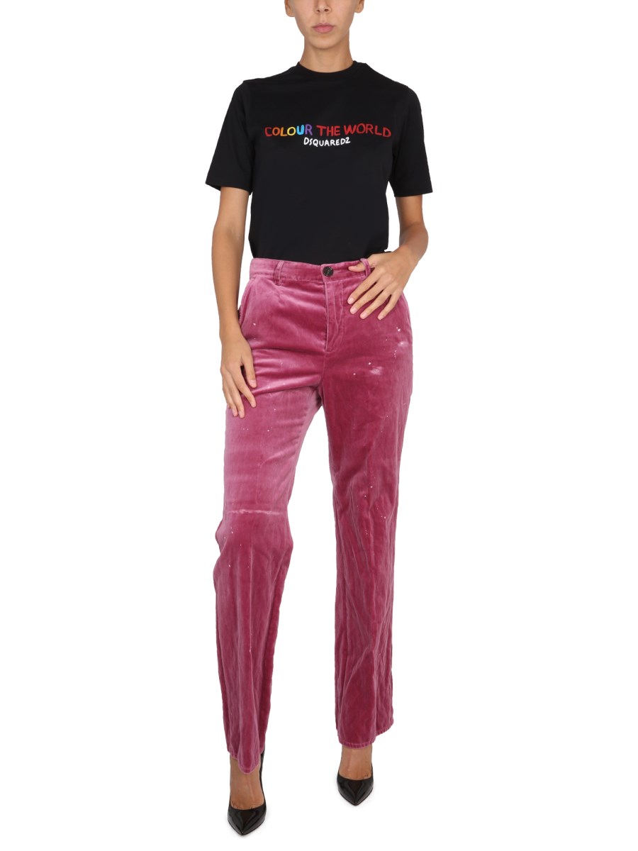 DSQUARED T-SHIRT IN COTONE CON LOGO