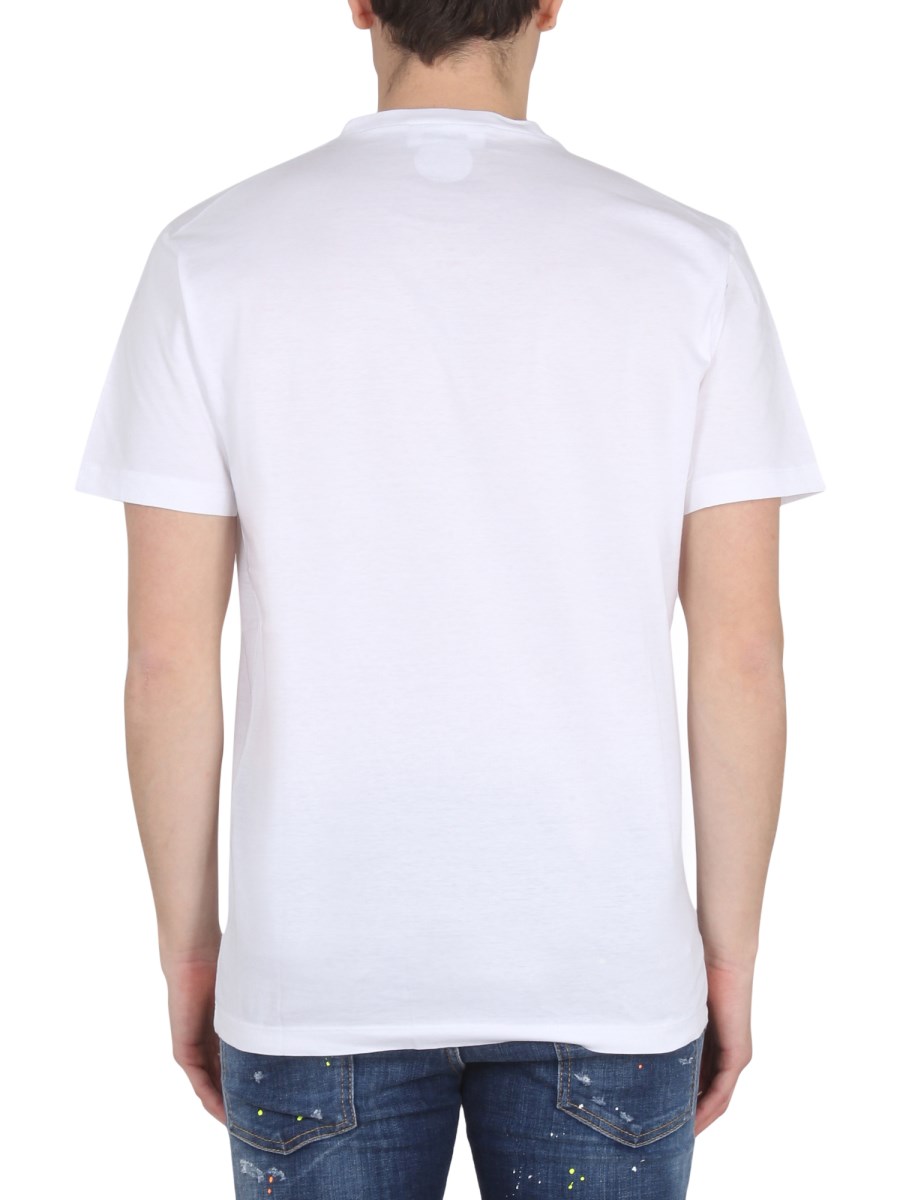 DSQUARED T-SHIRT IN COTONE CON STAMPA LOGO