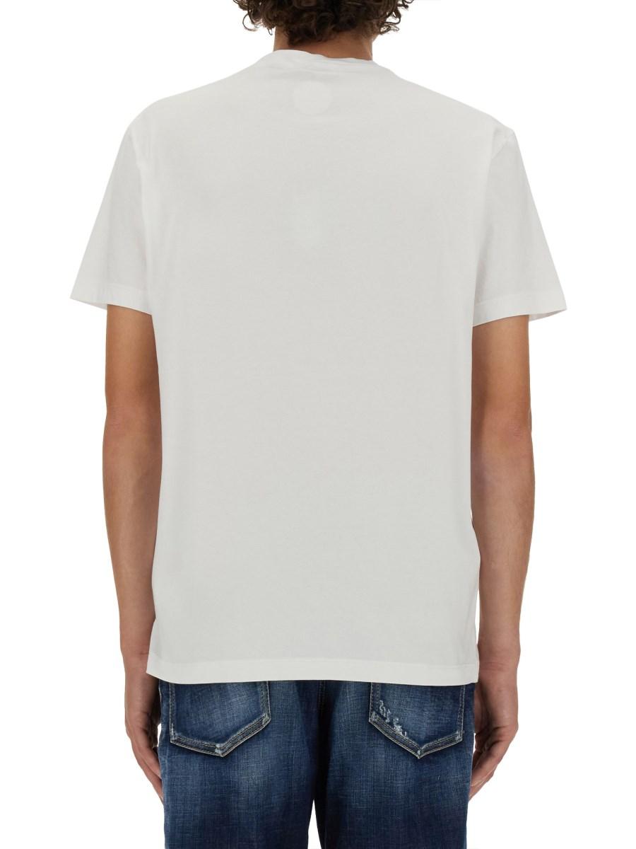 DSQUARED T-SHIRT IN COTONE CON STAMPA LOGO