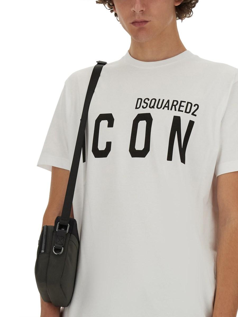 DSQUARED T-SHIRT IN COTONE CON STAMPA LOGO
