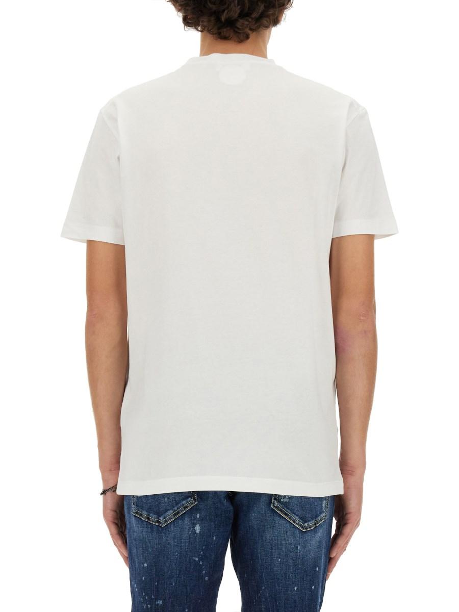 DSQUARED T-SHIRT IN COTONE CON STAMPA LOGO