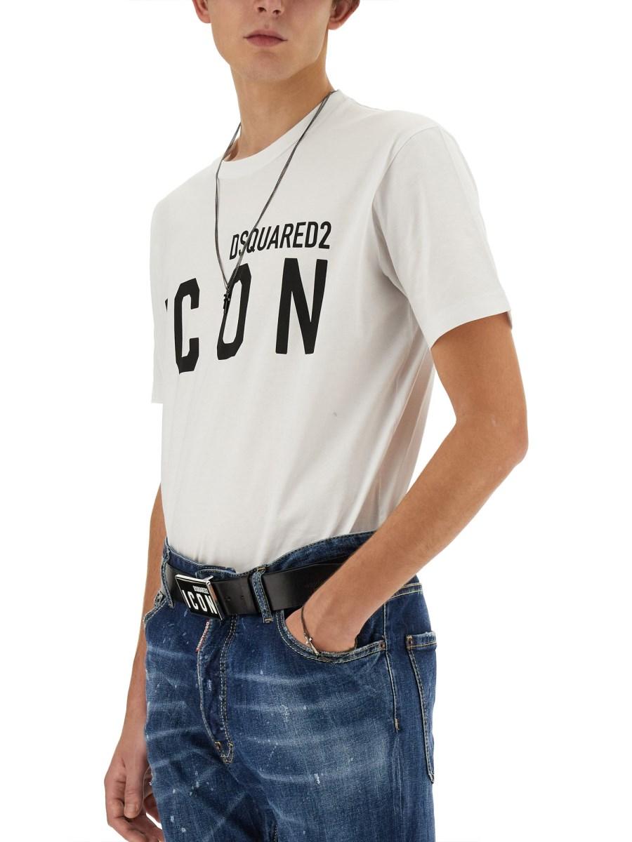 DSQUARED T-SHIRT IN COTONE CON STAMPA LOGO