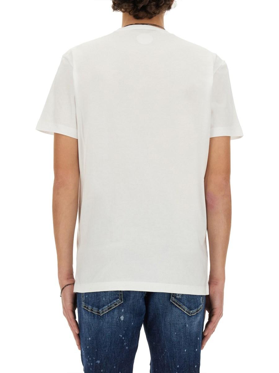 DSQUARED T-SHIRT IN COTONE CON STAMPA LOGO