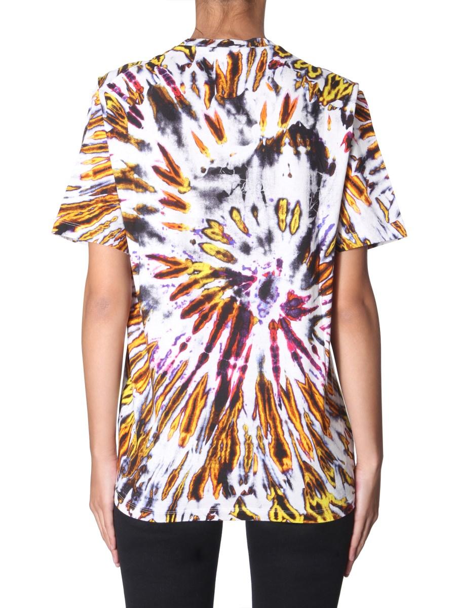 DSQUARED T-SHIRT IN COTONE CON STAMPA TIE AND DYE