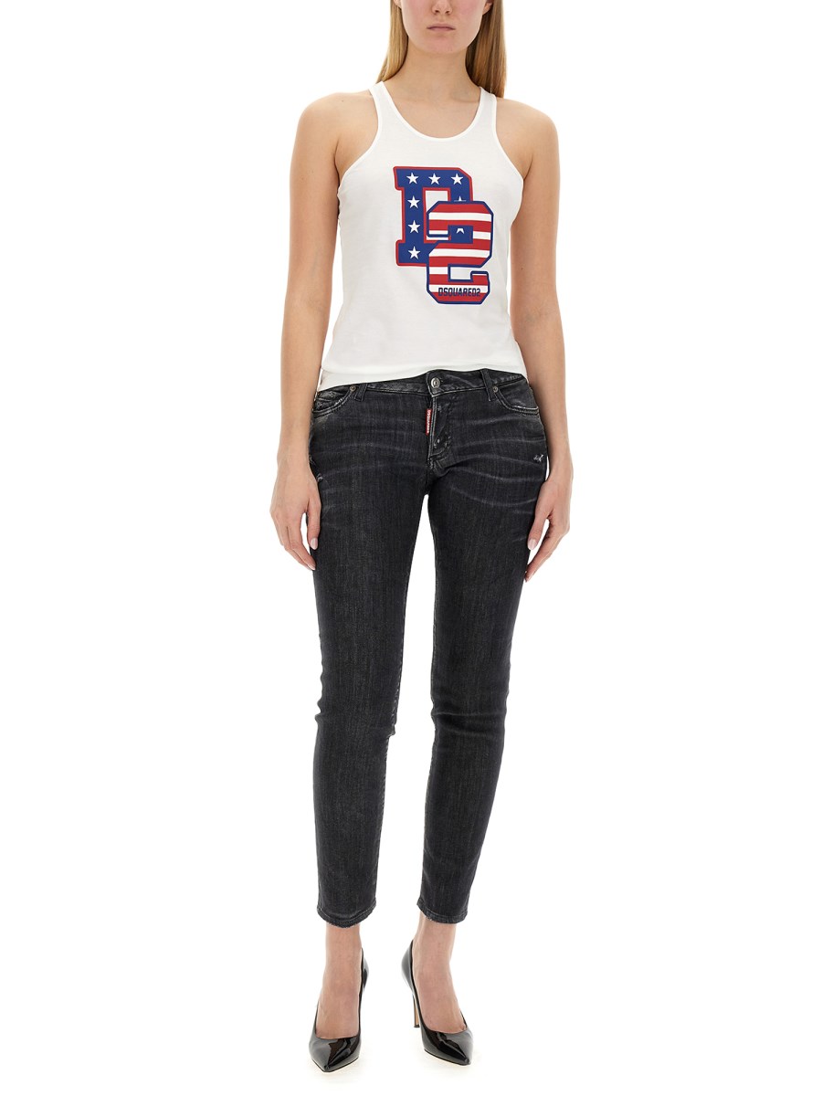 DSQUARED T-SHIRT IN JERSEY DI COTONE CON LOGO