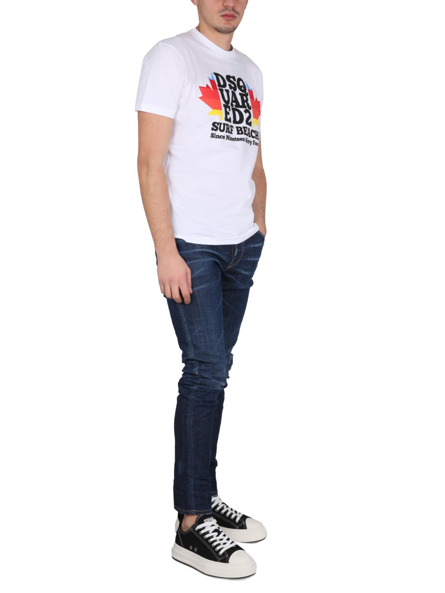 DSQUARED T-SHIRT SURF BEACH