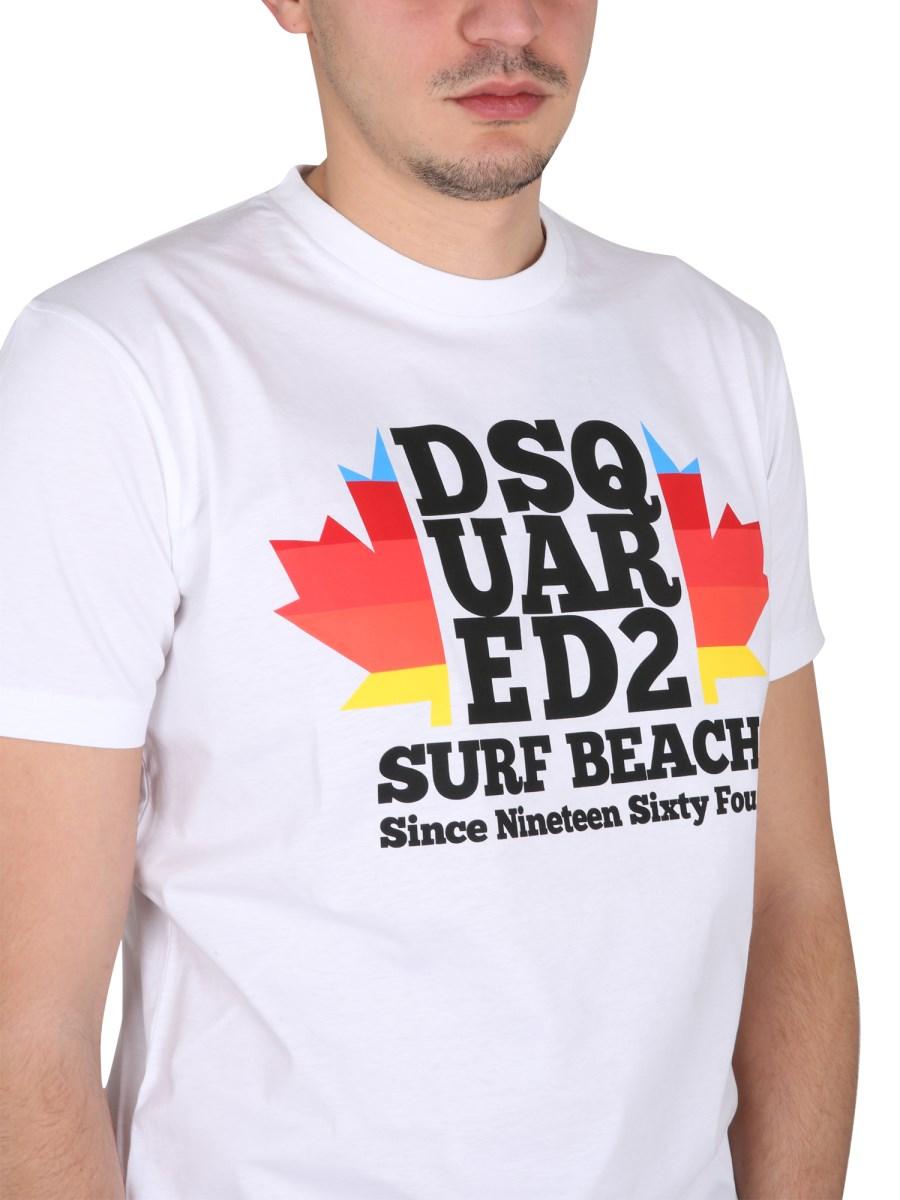DSQUARED T-SHIRT SURF BEACH