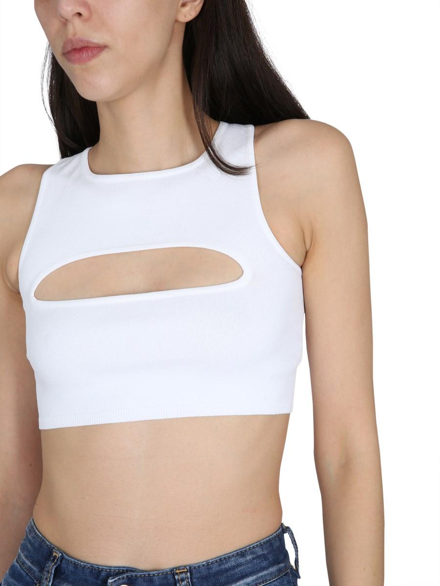 DSQUARED TOP CUT OUT IN VISCOSA