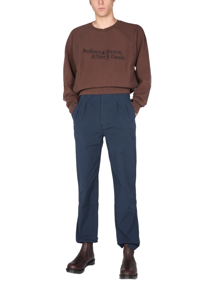ENGINEERED GARMENTS FELPA IN COTONE CON STAMPA
