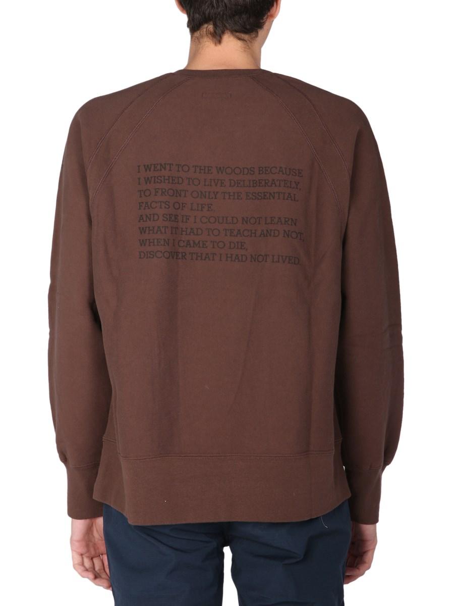 ENGINEERED GARMENTS FELPA IN COTONE CON STAMPA
