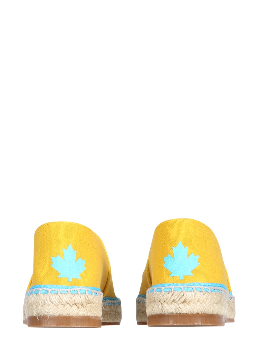 DSQUARED ESPADRILLA IN CANVAS ORGANICO CON STAMPA ONE LIFE ONE PLANET