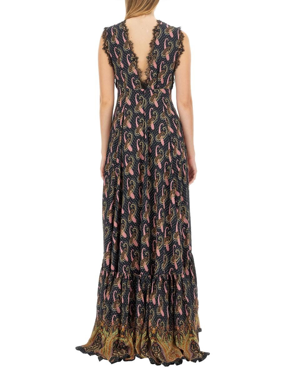 ETRO ABITO LUNGO SABLÈ CON DISEGNI PAISLEY