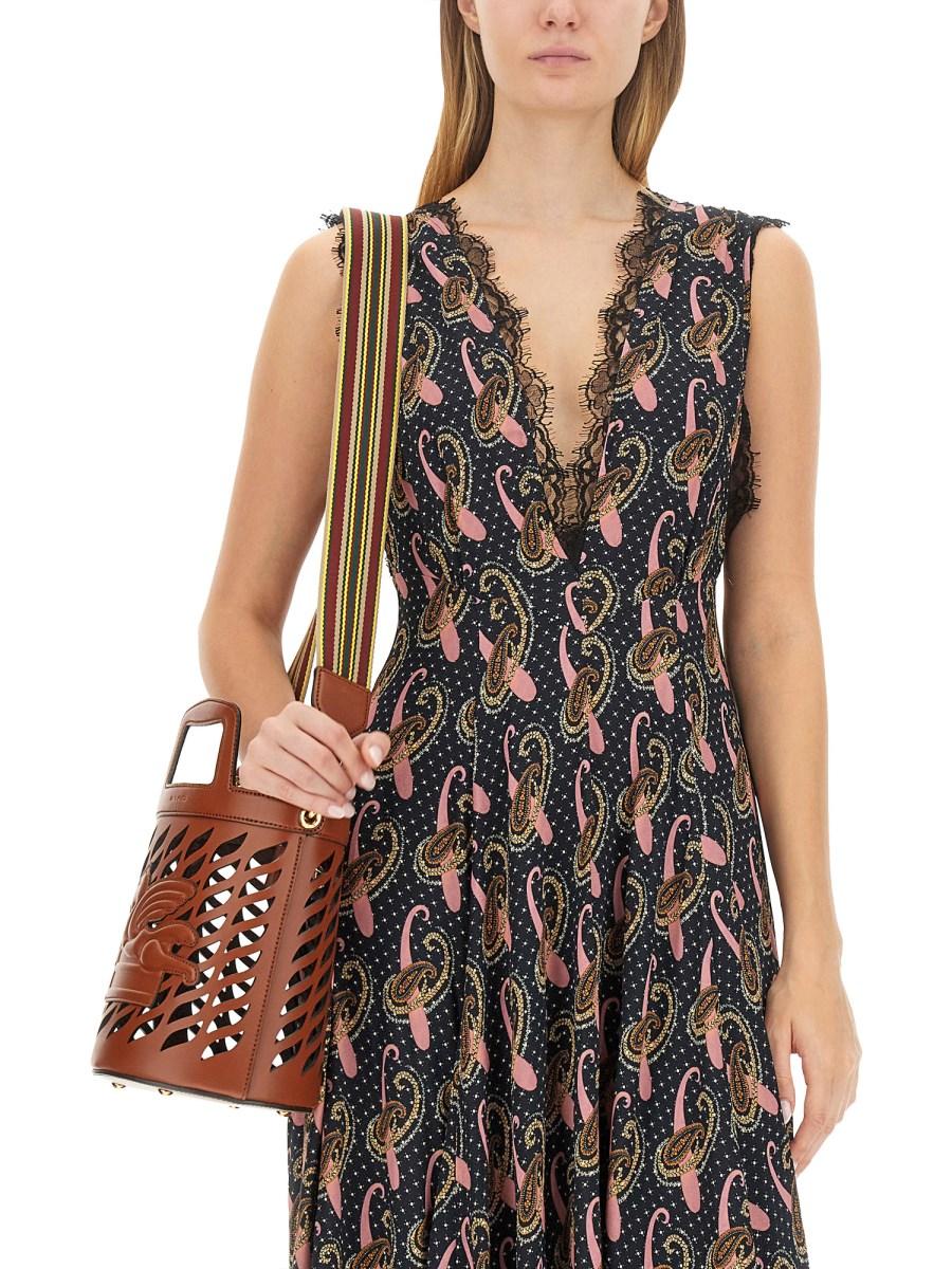 ETRO ABITO LUNGO SABLÈ CON DISEGNI PAISLEY
