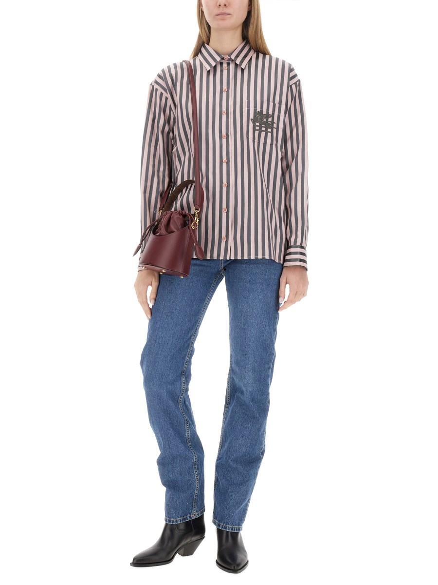 ETRO CAMICIA IN COTONE CON LOGO