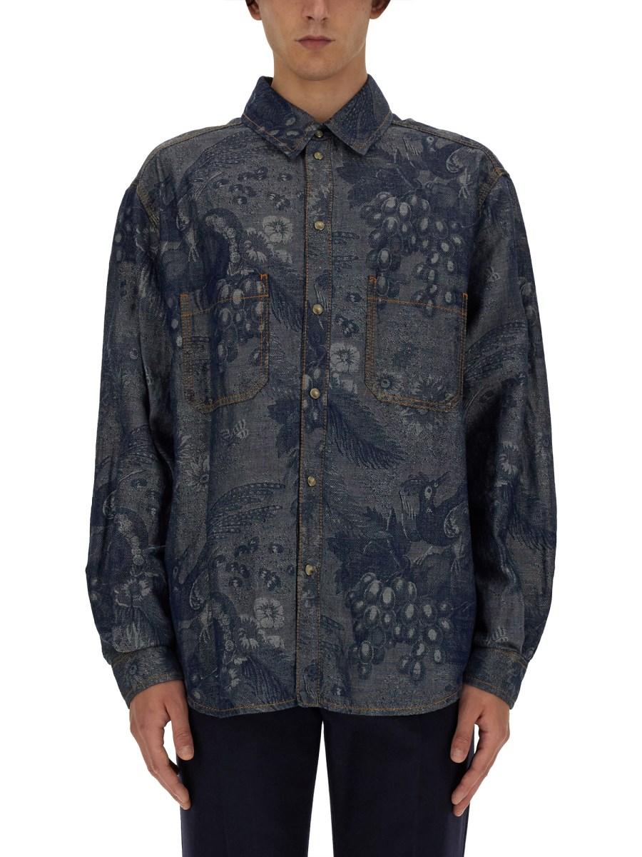 ETRO CAMICIA IN COTONE CON MOTIVO PAISLEY